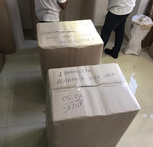 Embalagem de itens de valor sentimental